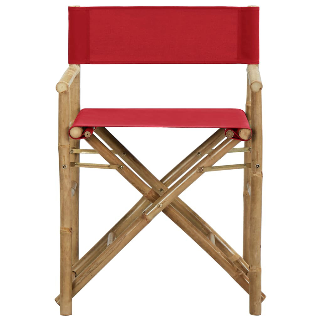 Alpen Home Gallatin Folding Director Chair Red 88cm H X 60cm W X 45cm D